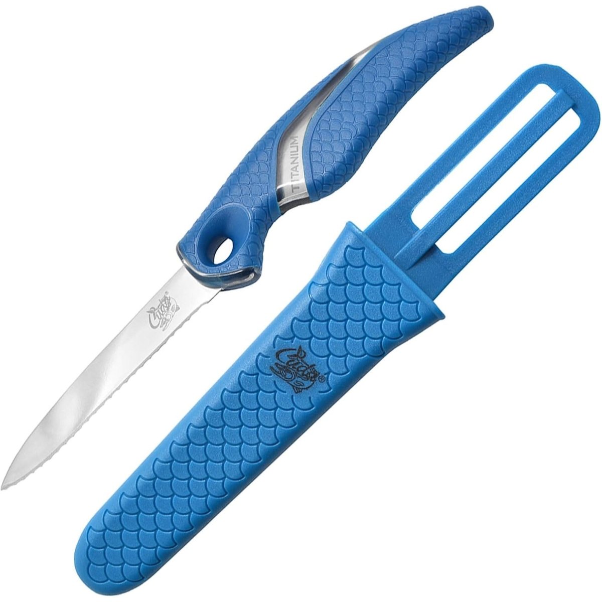 Cuda 3" Net Knife with Sheath Titanium Bonded - Forza Sports