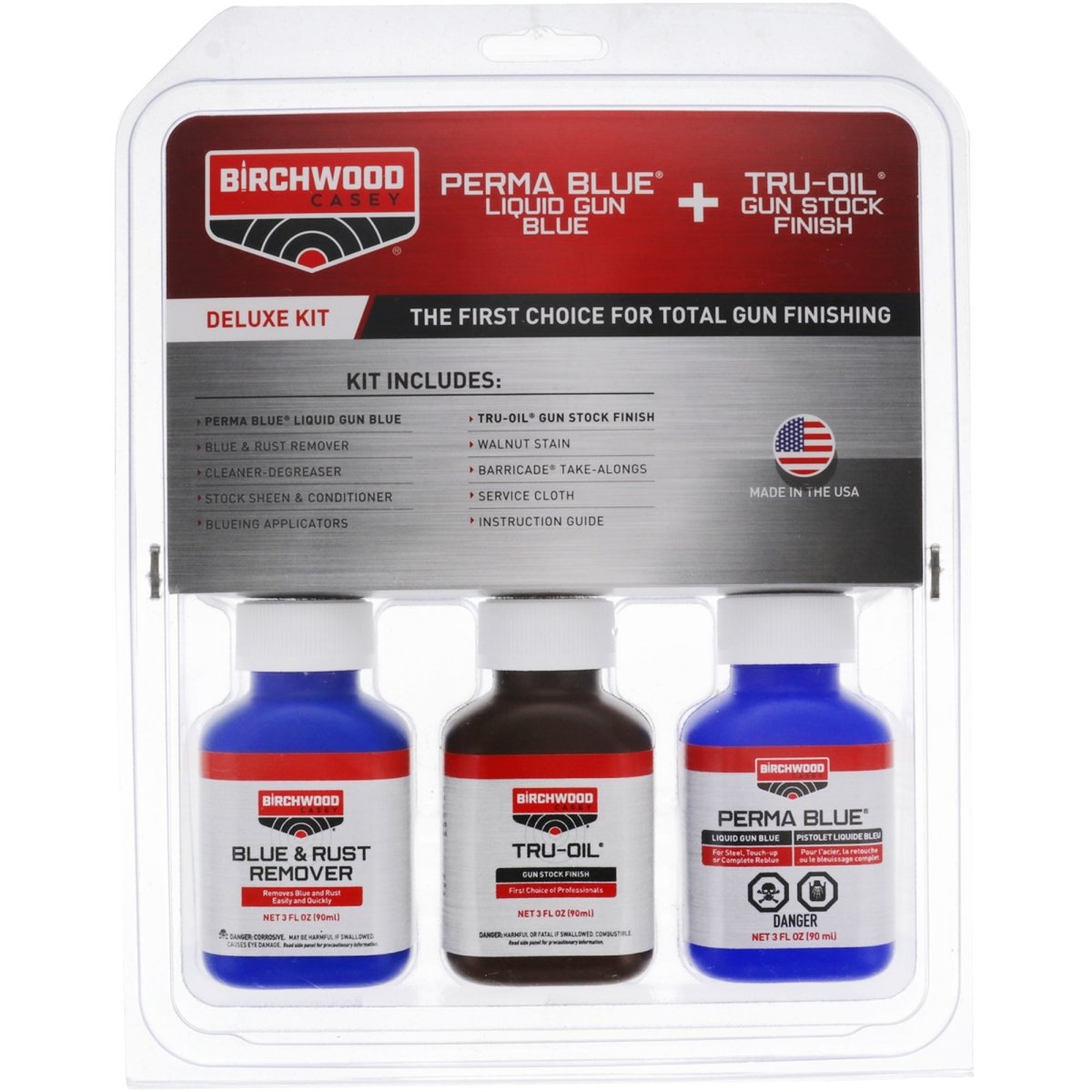 Birchwood Casey - Deluxe Perma Blue® Liquid Gun Blue & Tru - Oil® Gun Stock Finish Kit - Forza Sports