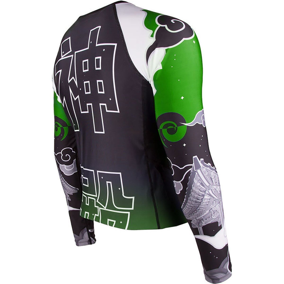 Dokebi Temple Long Sleeve BJJ Rashguard - Green - Forza Sports