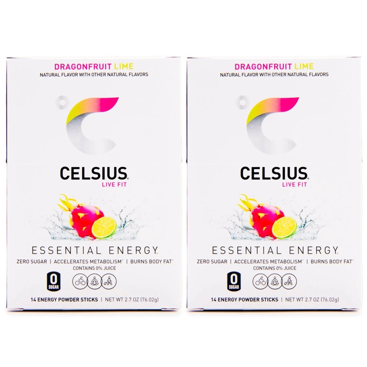 Celsius On - The - Go Zero Sugar Powder Stick Drink Mix 2 Pack - Forza Sports
