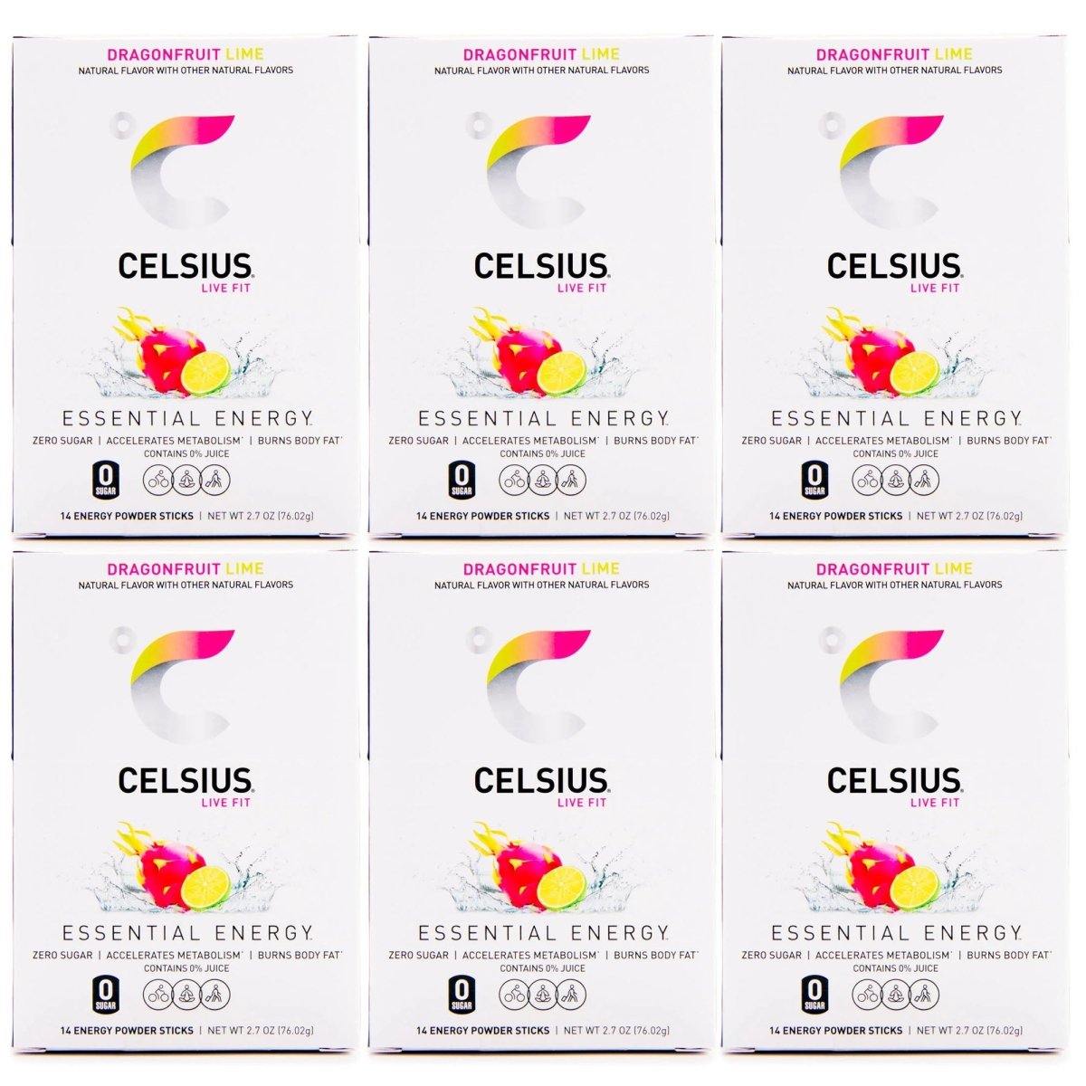Celsius On - The - Go Zero Sugar Powder Stick Drink Mix 6 Pack - Forza Sports