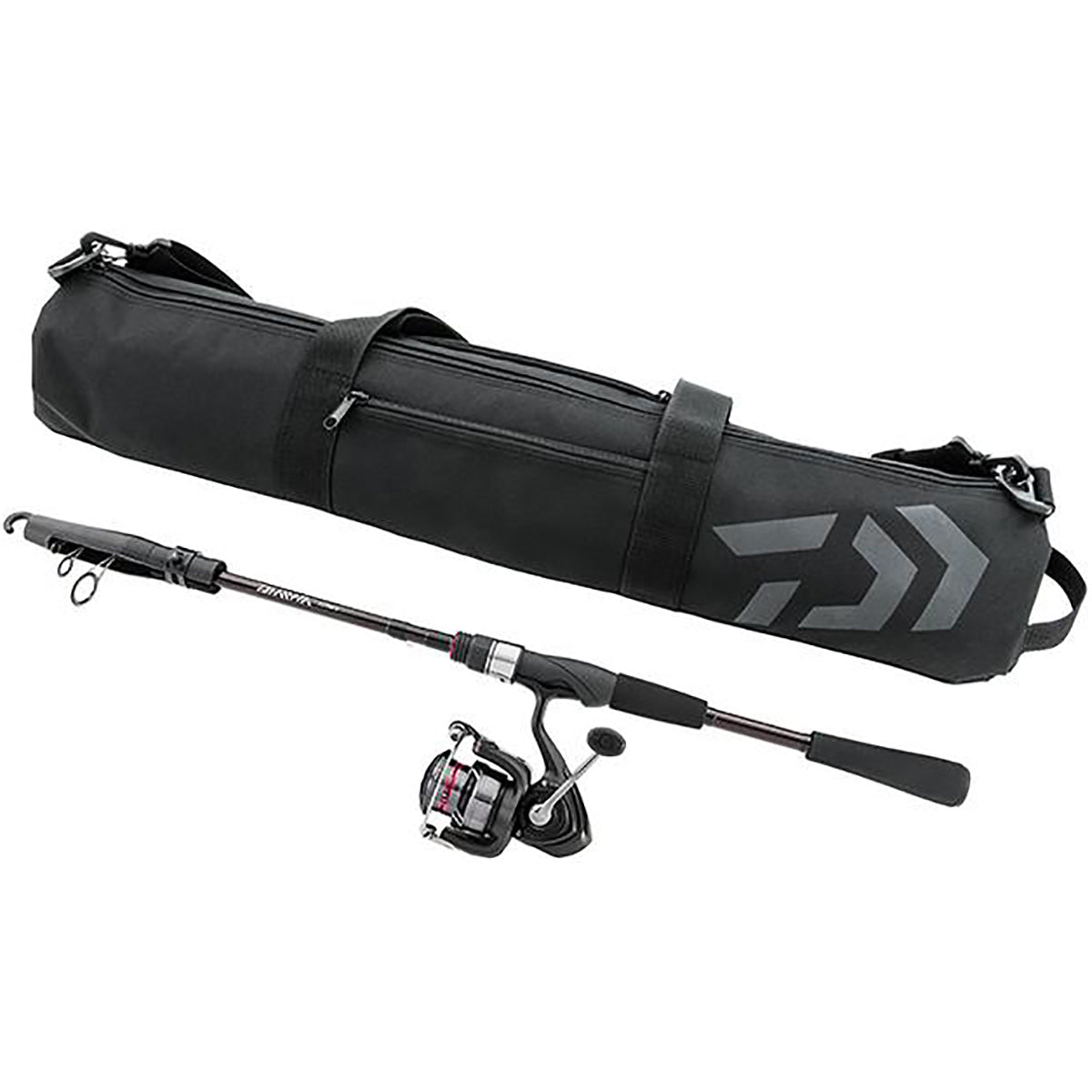 Daiwa Carbon Case Travel Spinning Rod and Reel Combo Kit
