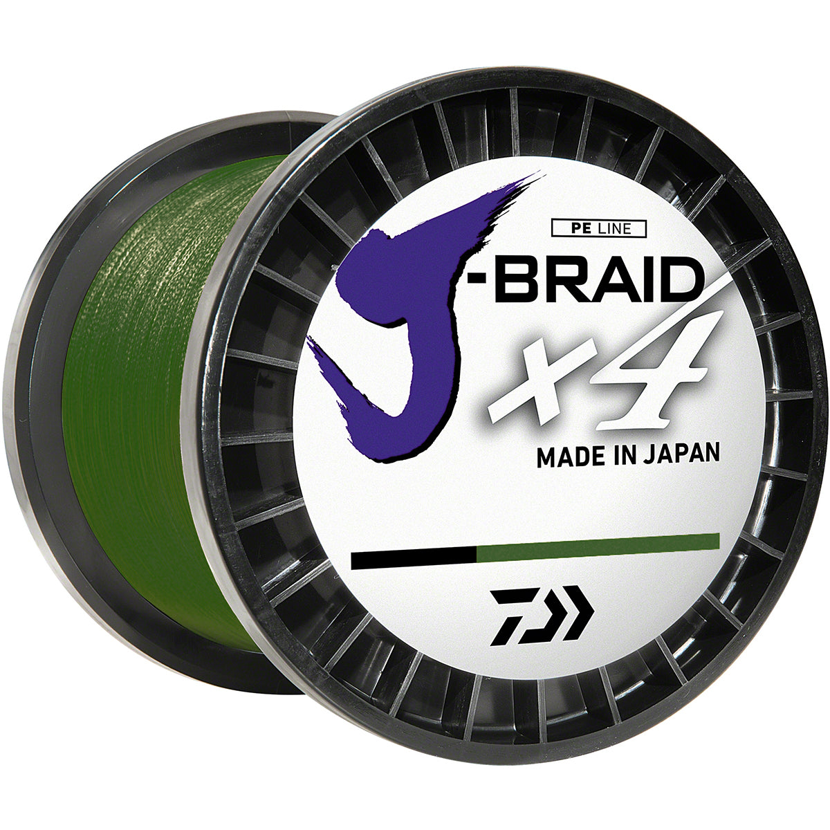 Daiwa 300 Yard J-Braid X4 Braided Fishing Line - Dark Green Daiwa