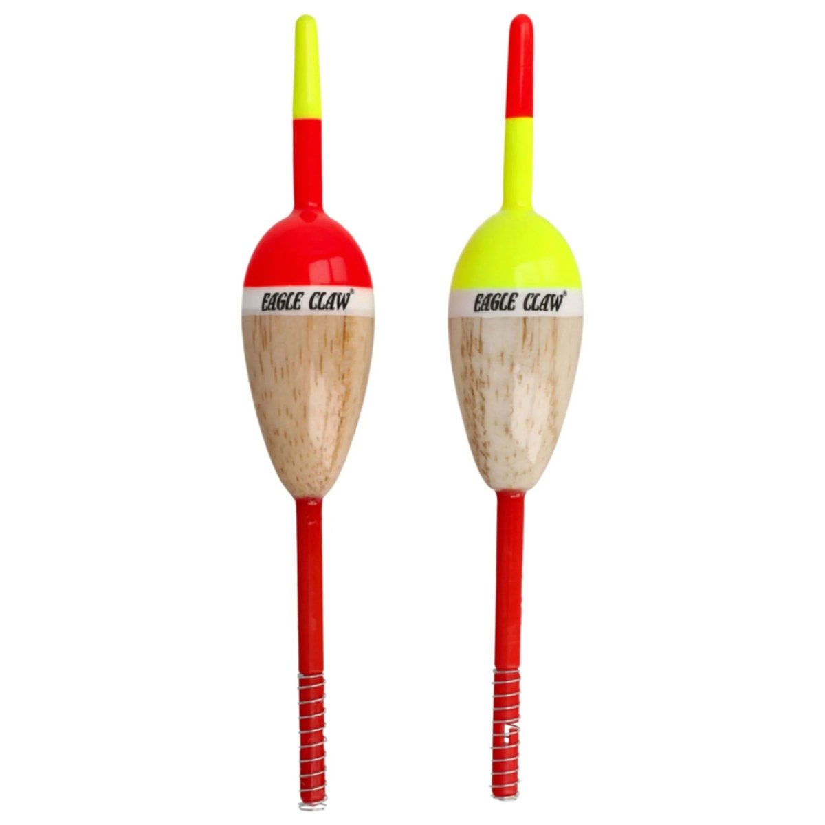 Eagle Claw Balsa Spring Oval Stick Floats, 7/8" x 6", Red/ Yellow - Forza Sports