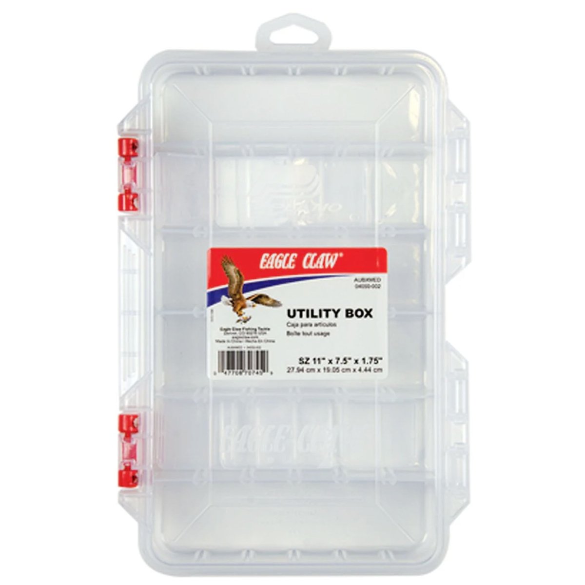 Eagle Claw Utility Box, Clear, 9" x 5" x 1.5" - Forza Sports