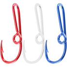 Eagle Claw Tie/Hat Clip 3-Pack - Red/White/Blue Eagle Claw