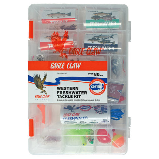 Eagle Claw Western Freshwater Tackle Kit, 80 Piece Eagle Claw