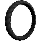 Enso Rings Braided Stackables Series Silicone Ring - Obsidian - Forza Sports