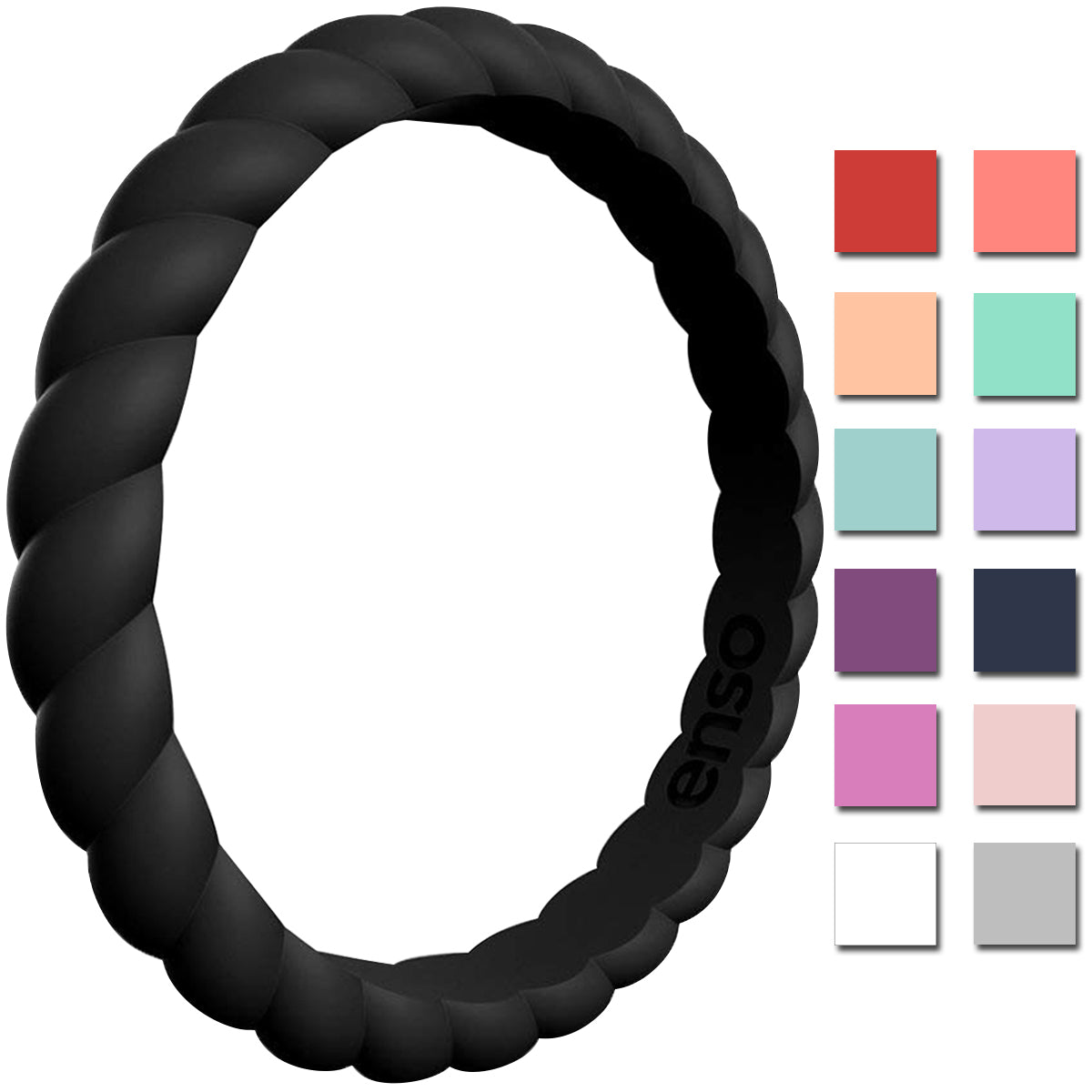 Enso Rings Braided Stackables Series Silicone Ring Enso Rings