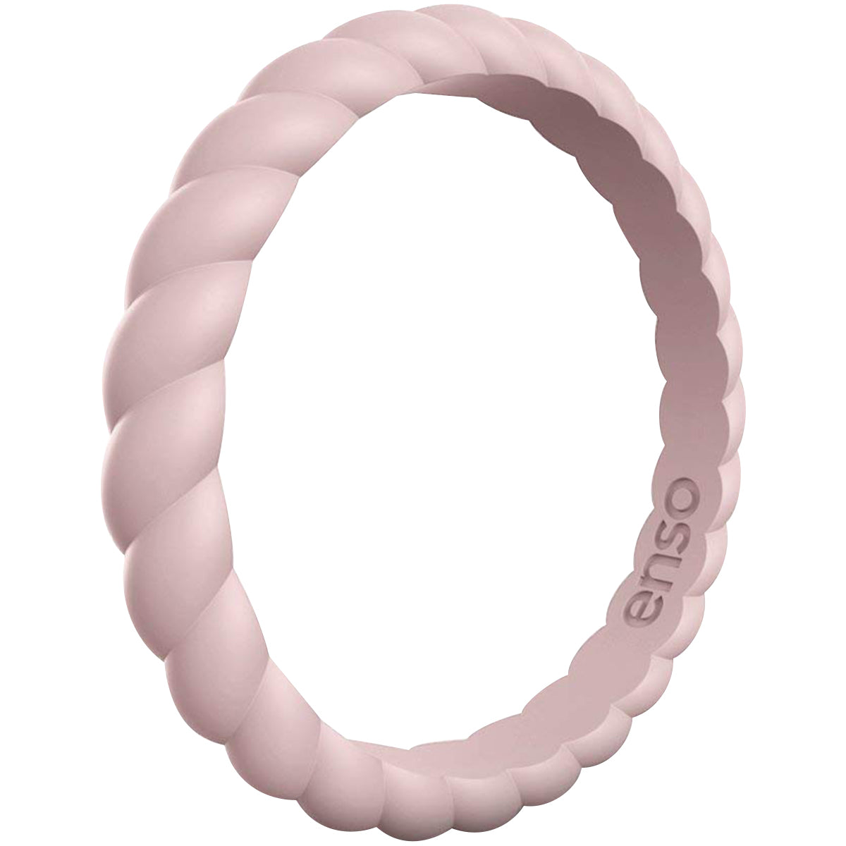 Enso Rings Braided Stackables Series Silicone Ring - Pink Sand Enso Rings