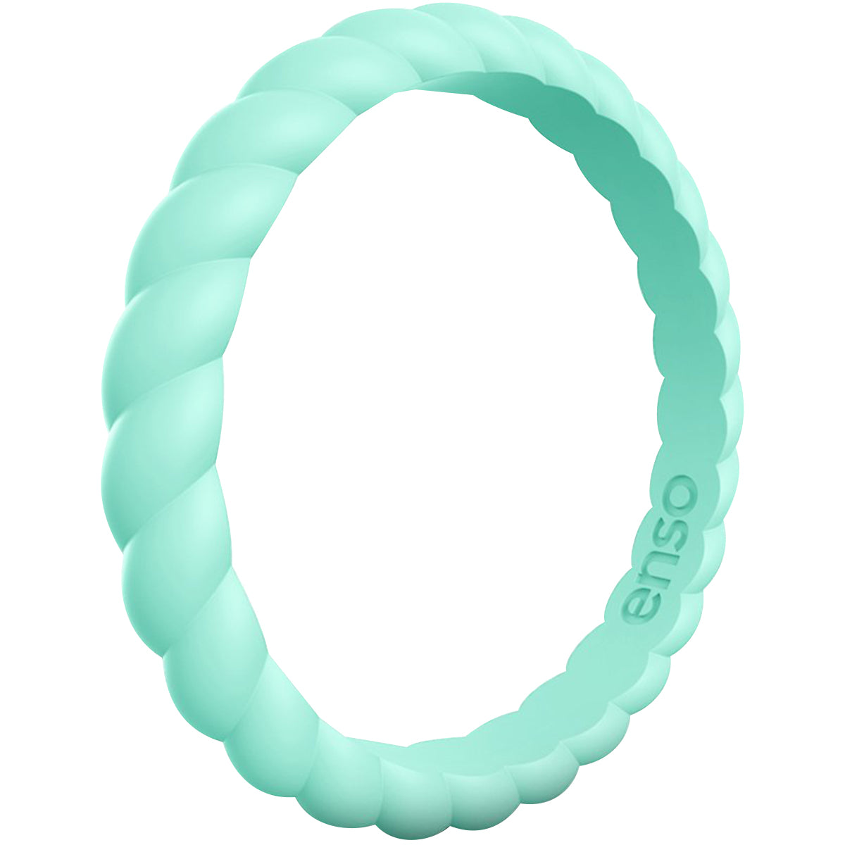Enso Rings Braided Stackables Series Silicone Ring - Turquoise Enso Rings