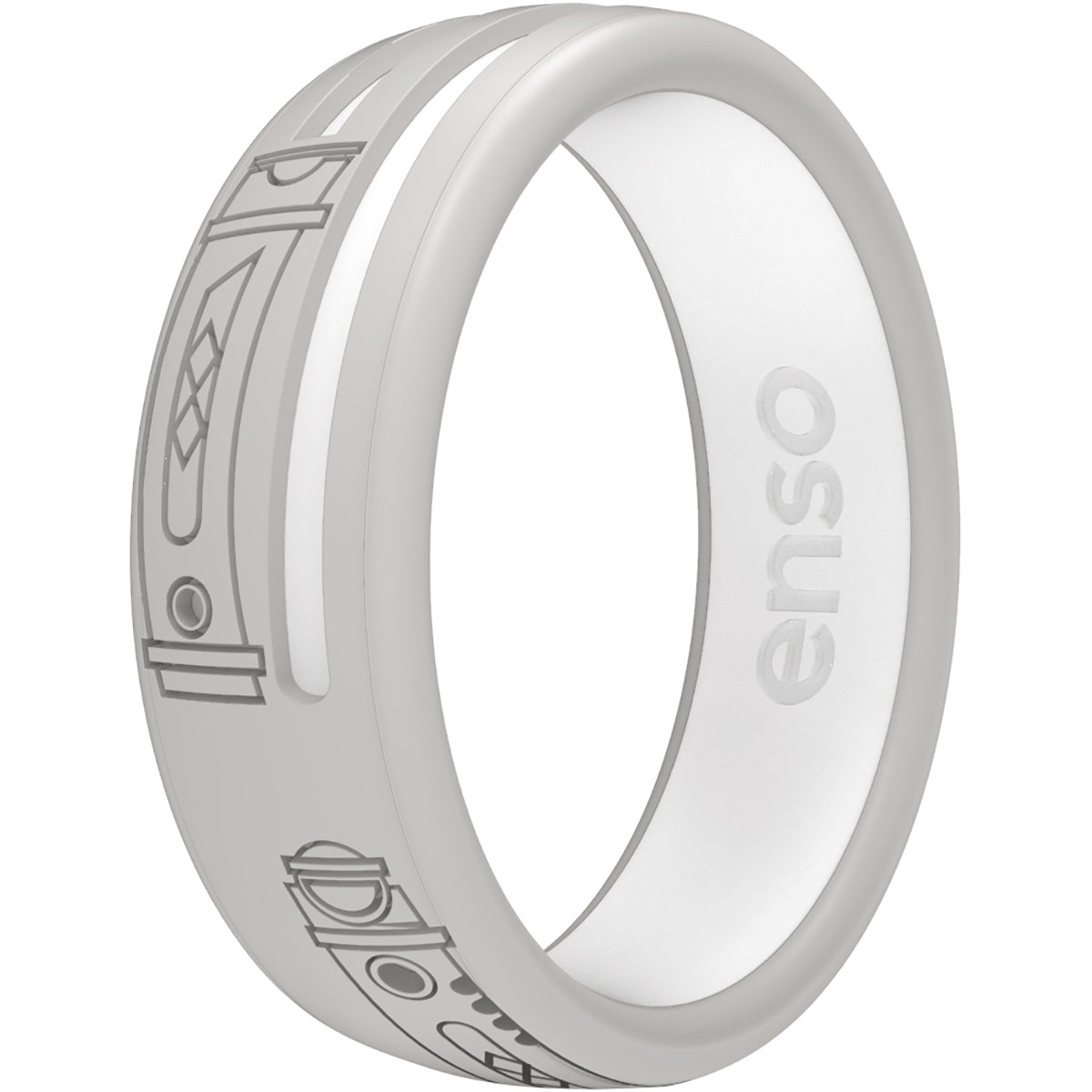 Enso Rings Star Wars Ahsoka Tano Lightsaber Classic Silicone Ring - Gray/White Enso Rings