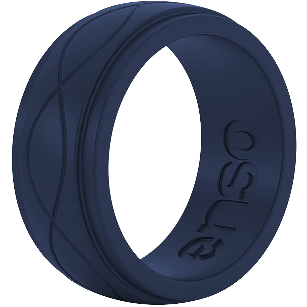 Enso Rings Men's Infinity Series Silicone Ring -  Navy Blue Enso Rings