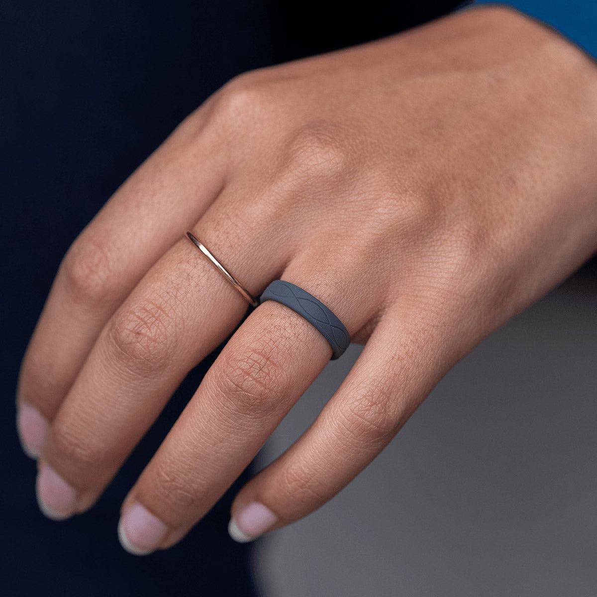 Enso Rings Women's Infinity Series Silicone Ring - Slate Enso Rings