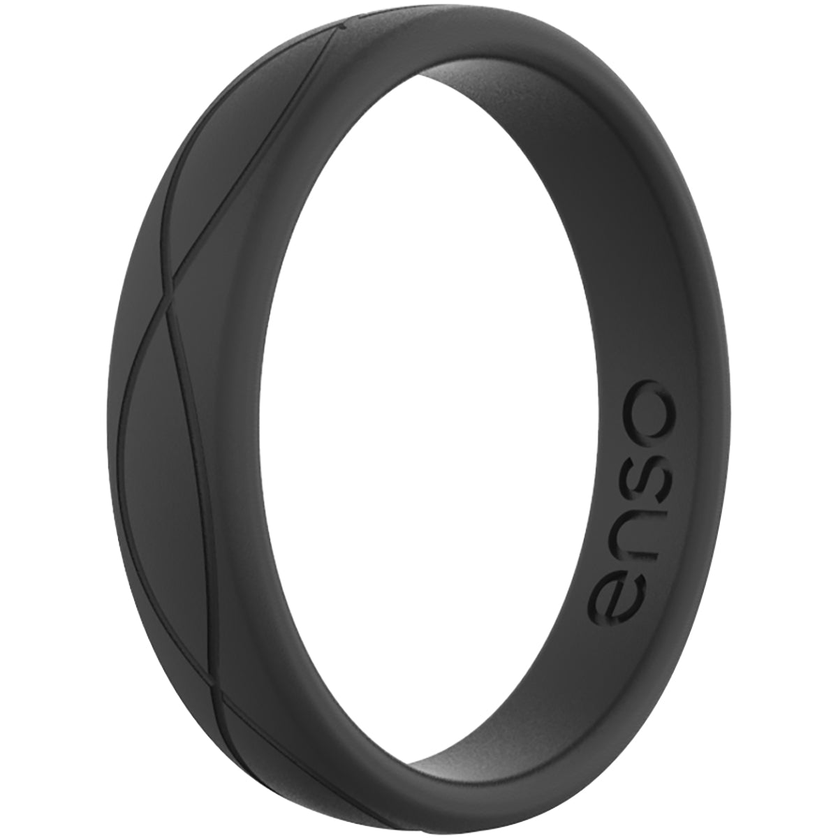 Enso Rings Women's Infinity Series Silicone Ring - Obsidian Enso Rings