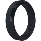 Enso Rings Thin Bevel Series Silicone Ring - Obsidian - Forza Sports