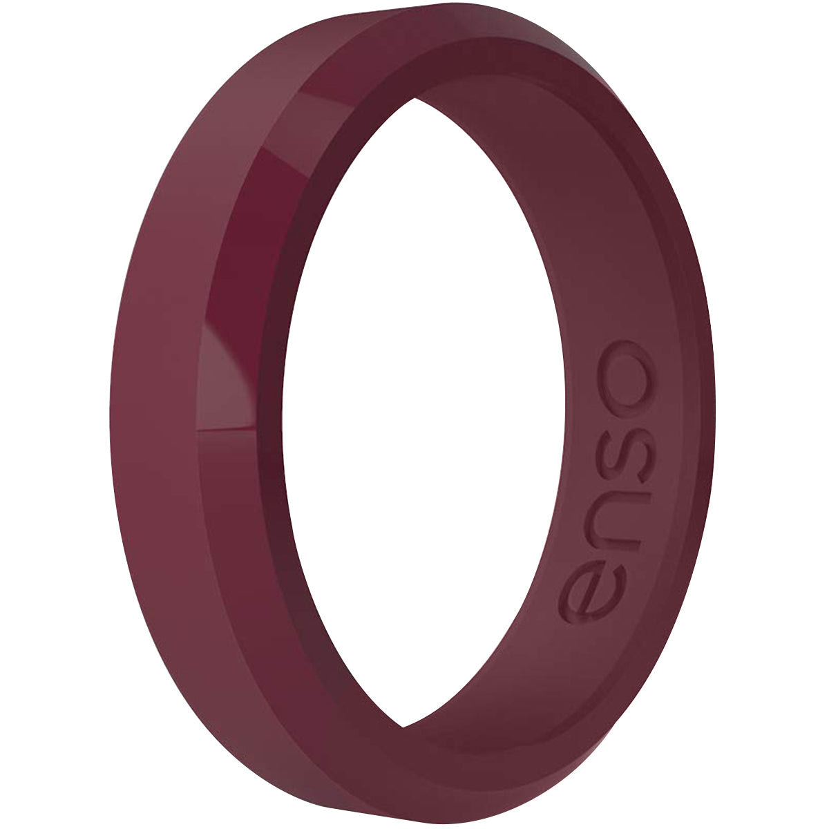 Enso Rings Thin Bevel Series Silicone Ring - Oxblood Enso Rings