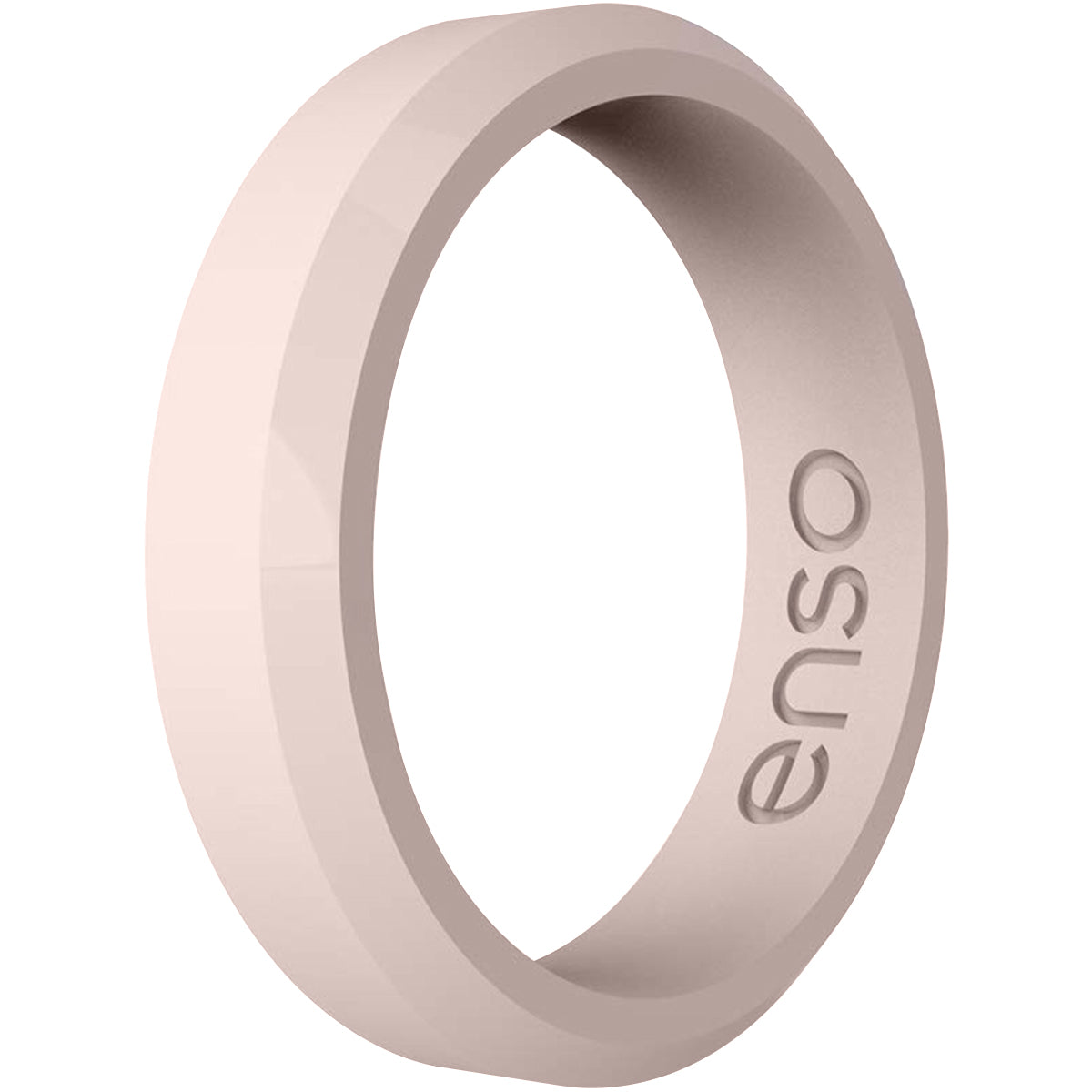 Enso Rings Thin Bevel Series Silicone Ring - Pink Sand Enso Rings
