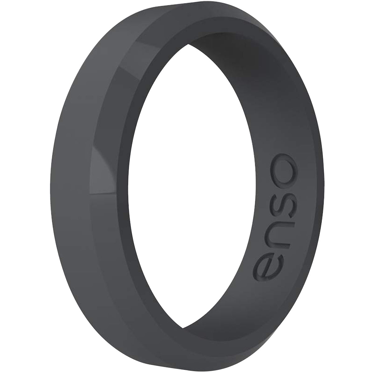 Enso Rings Thin Bevel Series Silicone Ring - Slate Enso Rings