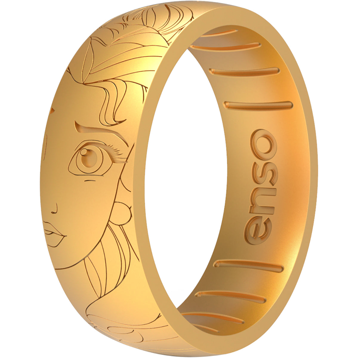 Enso Rings Disney Collection Belle Classic Silicone Ring- Metallic Golden Yellow Enso Rings