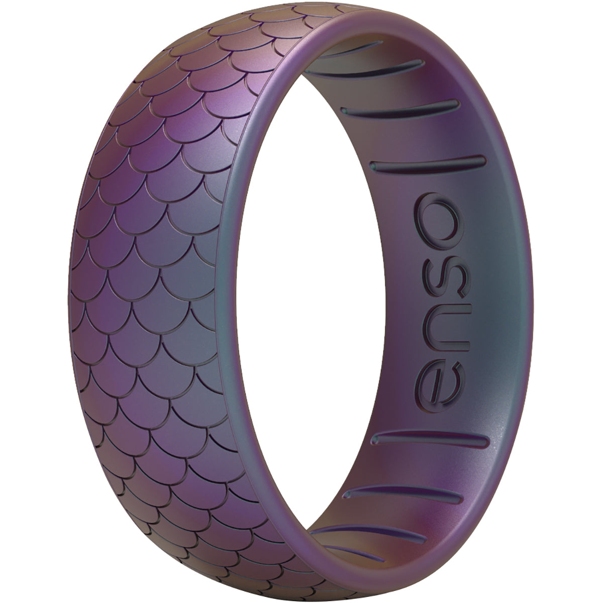 Enso Rings Classic Etched Legends Series Silicone Ring - 12 - Mermaid Scale Enso Rings