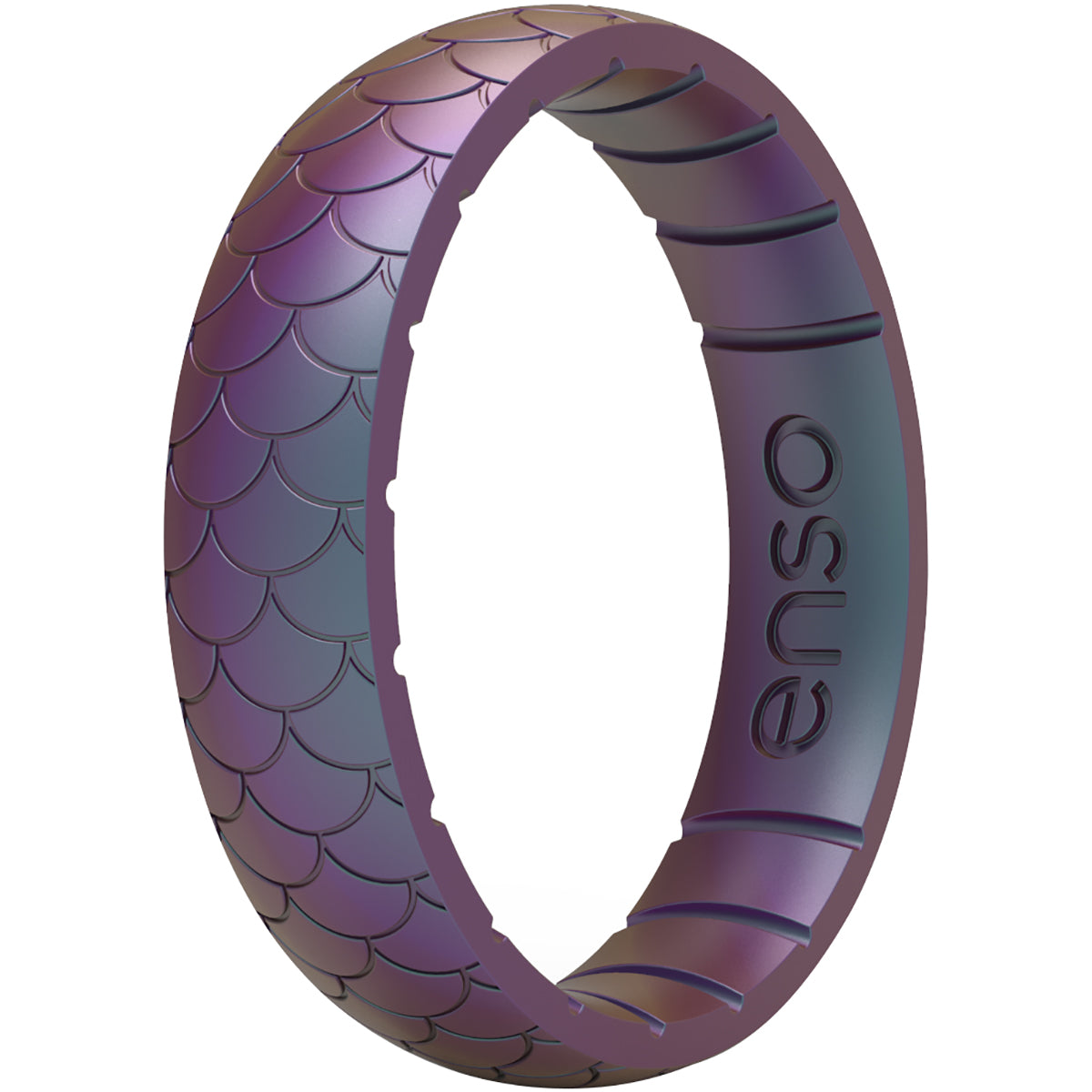 Enso Rings Thin Etched Legends Series Silicone Ring - 7 - Mermaid Scale Enso Rings