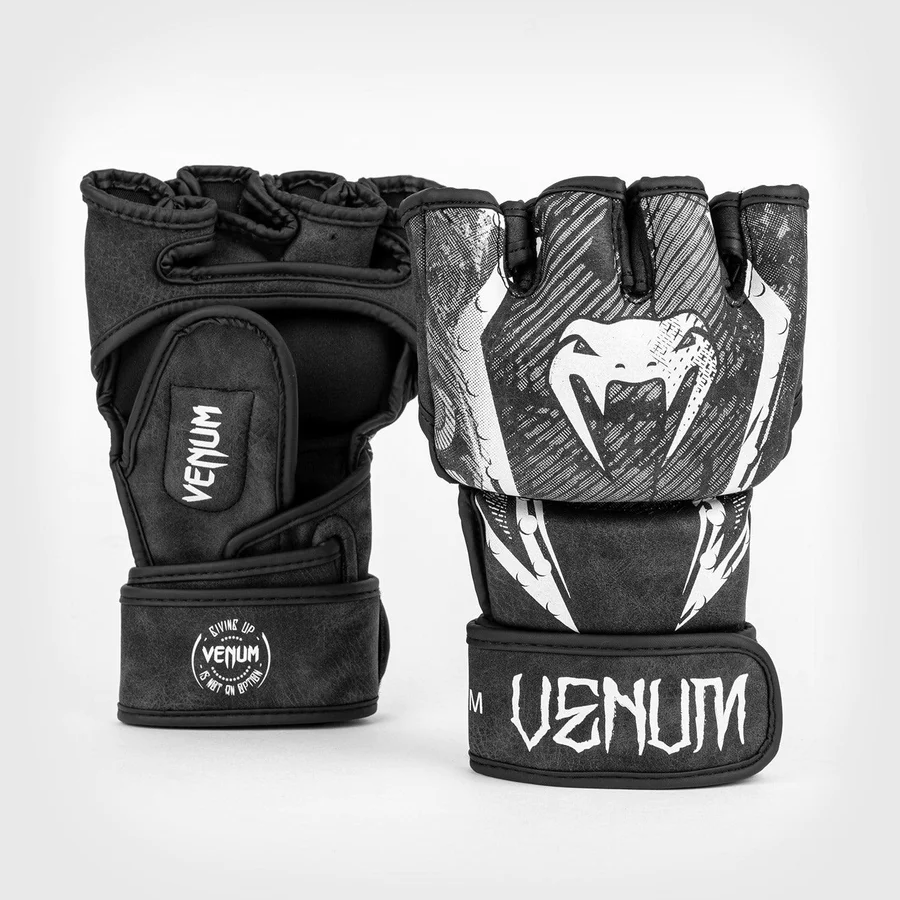 Venum GLDTR 4.0 Hook and Loop MMA Gloves - Black/White Venum