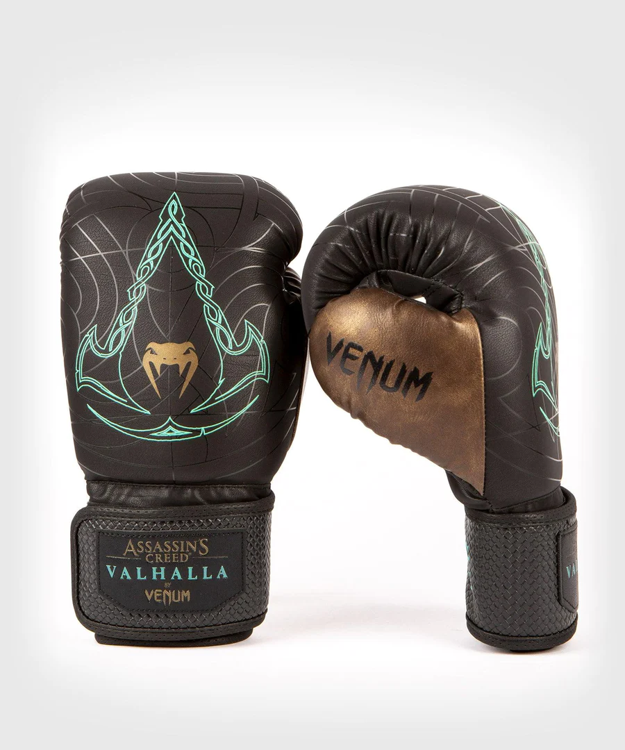 Venum Assassin's Creed Hook and Loop Boxing Gloves - Black Venum