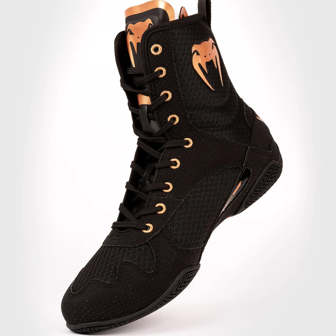 Venum Elite Boxing Shoes - Black/Bronze Venum