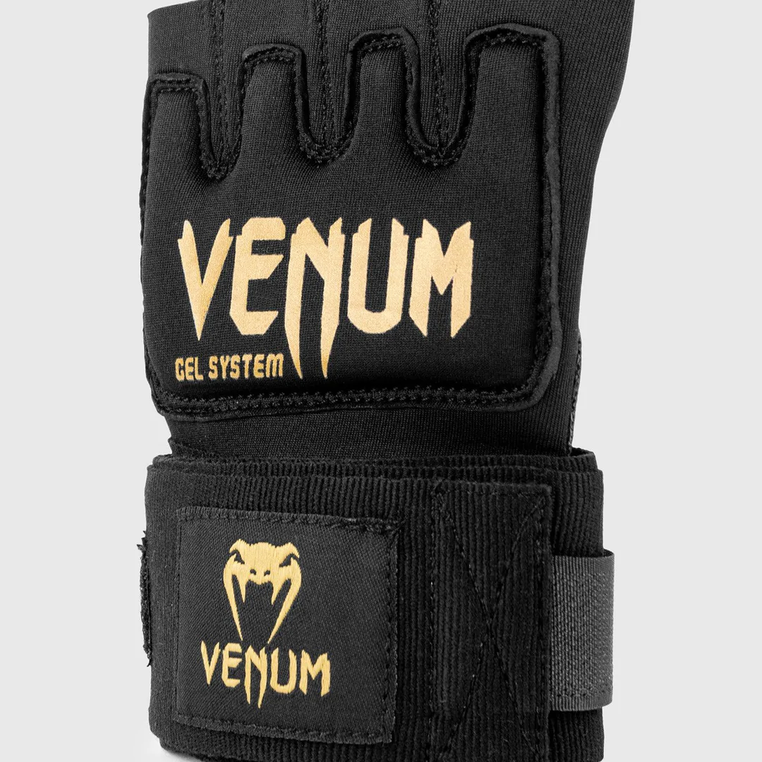 Venum Kontact Boxing Gel Glove Wraps - Black/Gold Venum