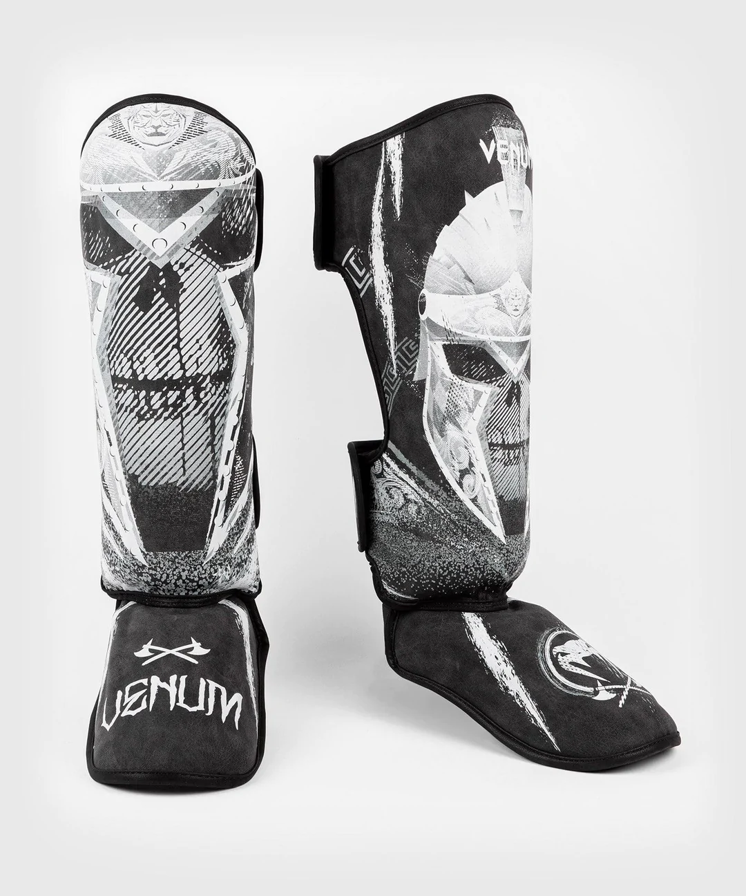 Venum GLDTR 4.0 Protective MMA Shin Instep Guards - Black/White Venum