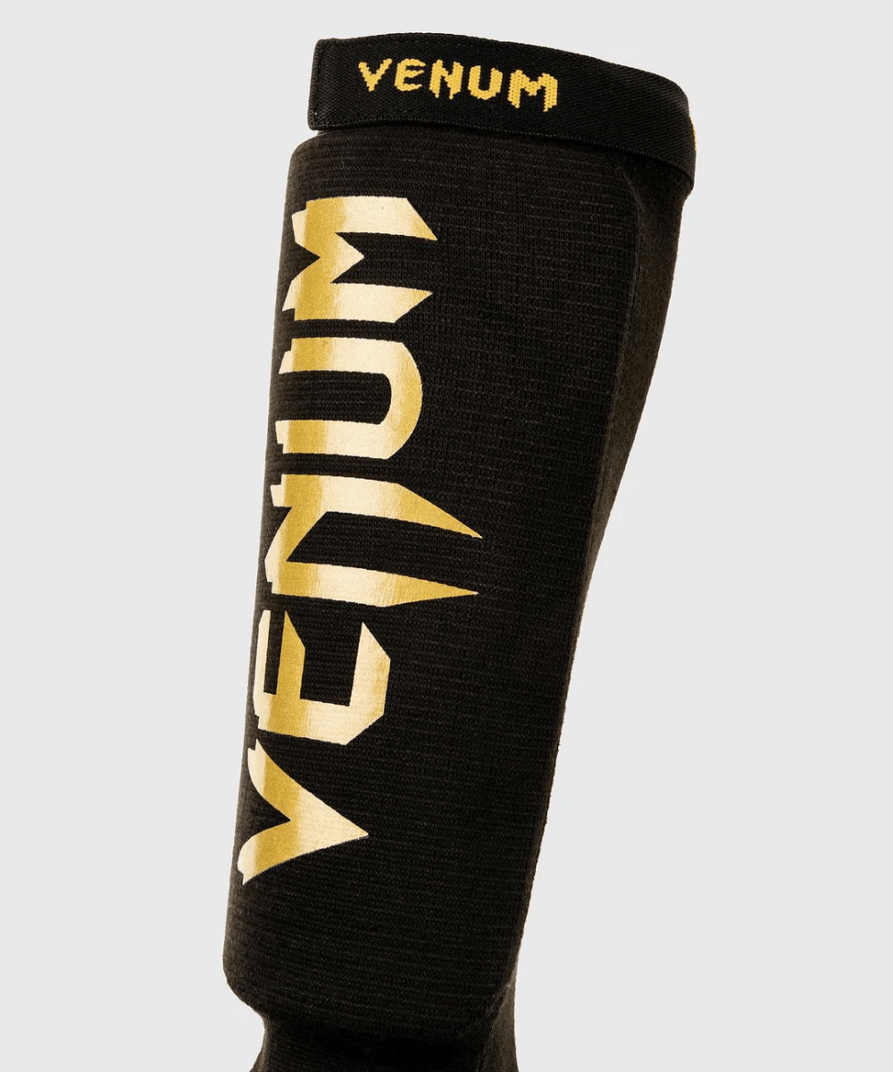 Venum Kontact Protective MMA Shin Instep Guards - Black/Gold - Forza Sports