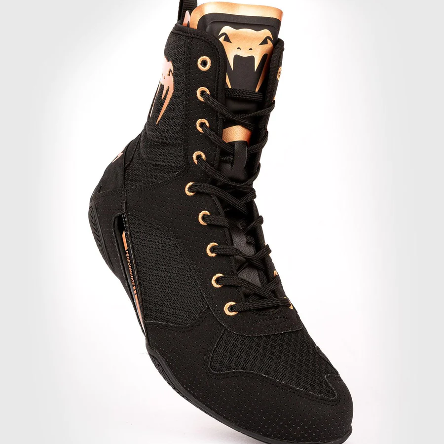 Venum Elite Boxing Shoes - Black/Bronze Venum
