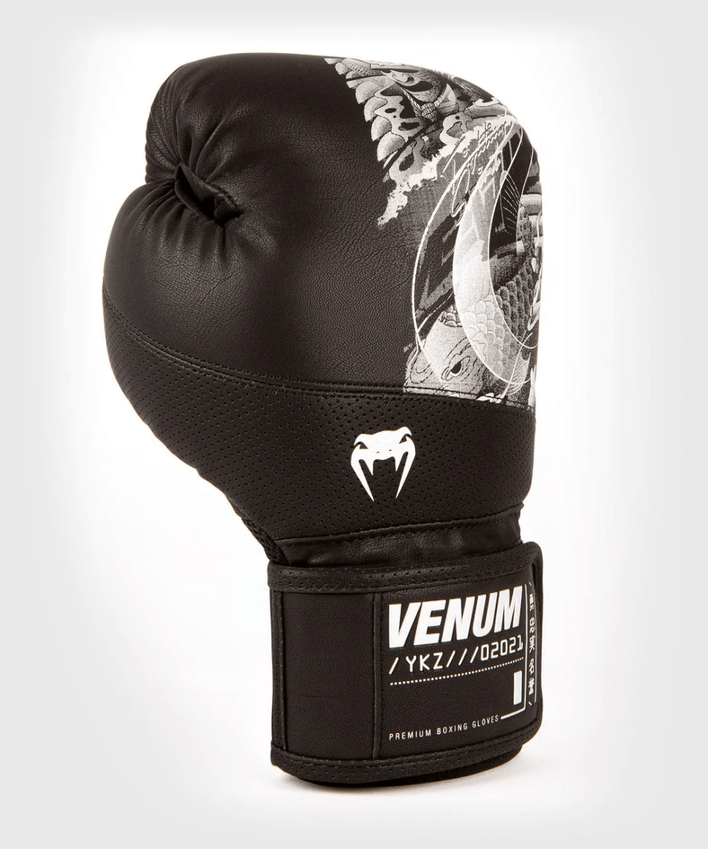 Venum YKZ21 Hook and Loop Boxing Gloves - Black/Black - Forza Sports