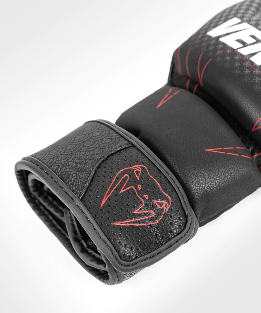 Venum Okinawa 3.0 Hook and Loop MMA Gloves - Black/Red - Forza Sports