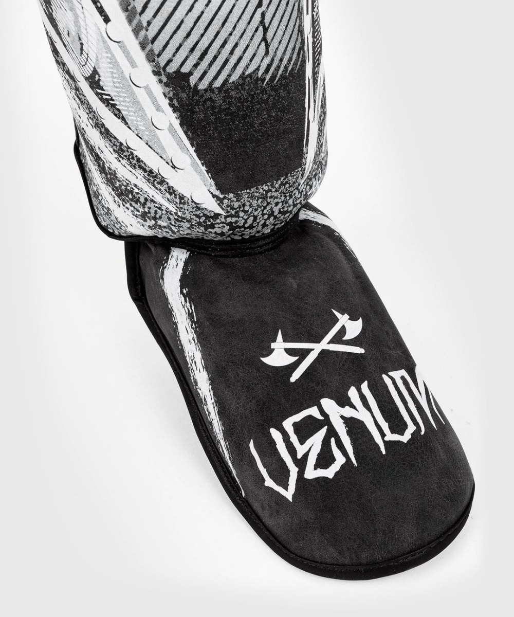 Venum GLDTR 4.0 Protective MMA Shin Instep Guards - Black/White - Forza Sports