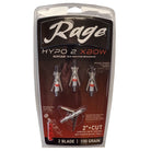 Rage - The Hypo 2 Crossbow 2" Expandable Blades - 100 Grain - 4 Pack - Forza Sports