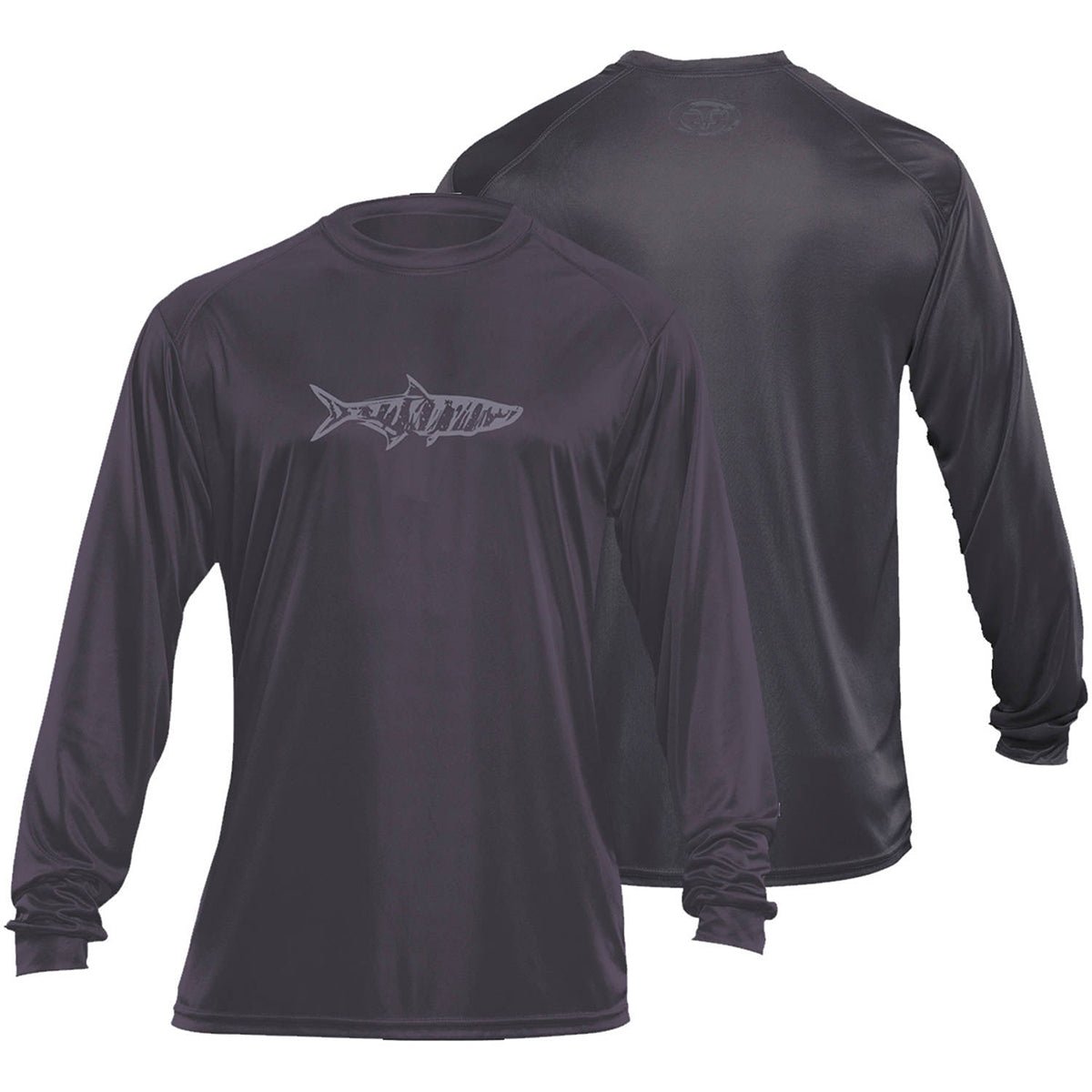 Flying Fisherman Tarpon Performance Long Sleeve T-Shirt - Charcoal - Forza Sports