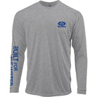 Flying Fisherman Built For Water Performance Long Sleeve T-Shirt - Gray Flying Fisherman