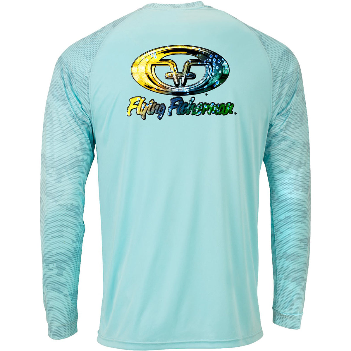 Flying Fisherman Mahi Skin Performance Long Sleeve T-Shirt - Aqua Flying Fisherman