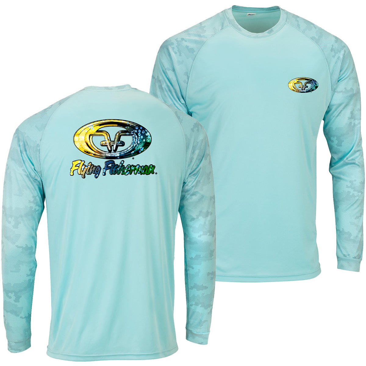 Flying Fisherman Mahi Skin Performance Long Sleeve T-Shirt - Aqua Flying Fisherman