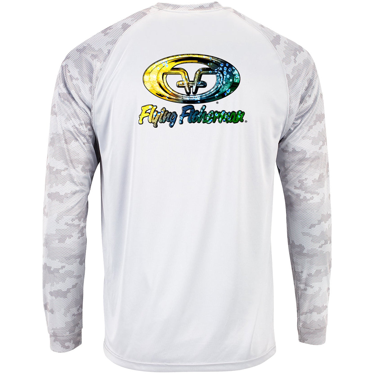 Flying Fisherman Mahi Skin Performance Long Sleeve T-Shirt - White Flying Fisherman