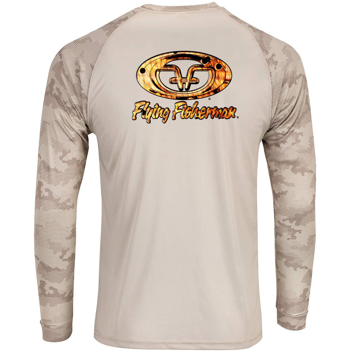 Flying Fisherman Redfish Skin Performance Long Sleeve T-Shirt - Sand Flying Fisherman