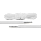 ForceField Lifestyle Thick Oval Shoe Lace, White with Silver Aglet, 45" - Forza Sports