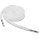 ForceField Lifestyle Thick Oval Shoe Lace, White with Silver Aglet, 45" - Forza Sports