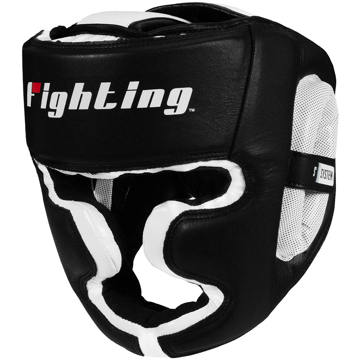 Fighting Sports S2 Gel Full Face Training Boxing Headgear - Black/White - Forza Sports