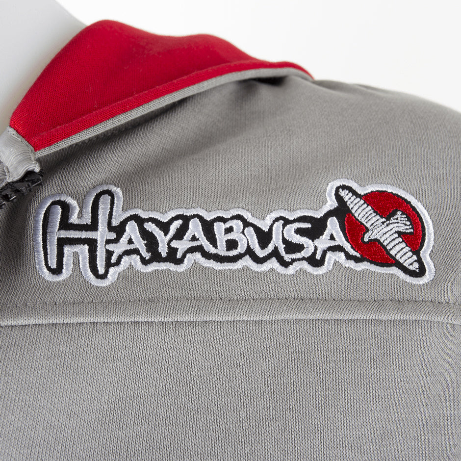 Hayabusa Wingback Classic Fit Zip-Up Hoodie - Small - Gray/Red Hayabusa