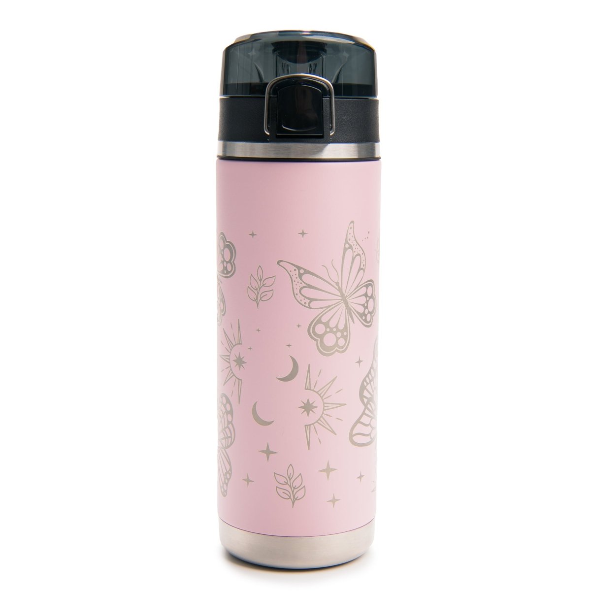 Thermos 24 oz. Icon Stainless Steel Water Bottle - Sunset Pink Butterfly - Forza Sports