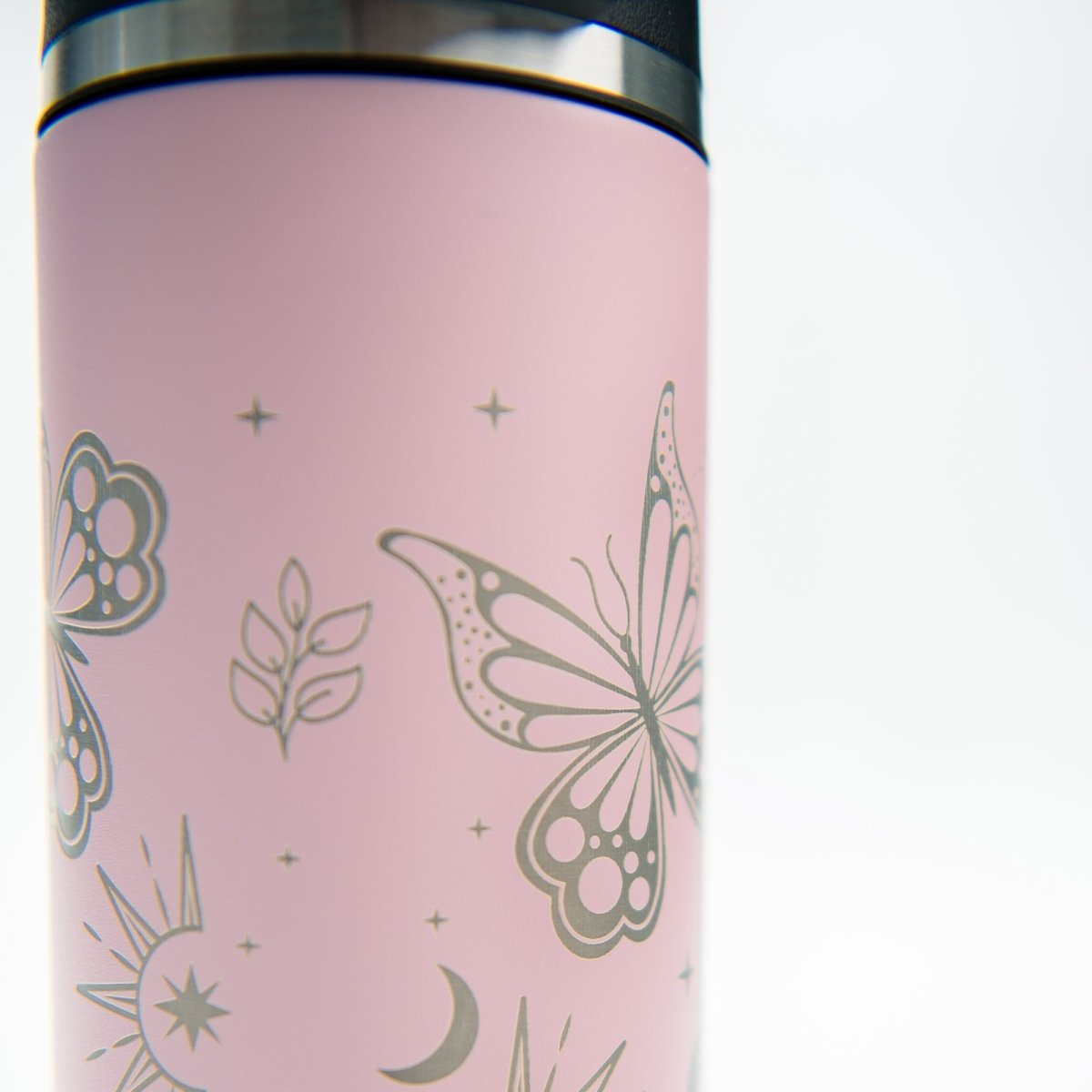 Thermos 24 oz. Icon Stainless Steel Water Bottle - Sunset Pink Butterfly - Forza Sports