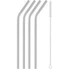 Forza Sports Reusable Stainless Steel Straws 4-Pack with Cleaning Brush Forza Sports